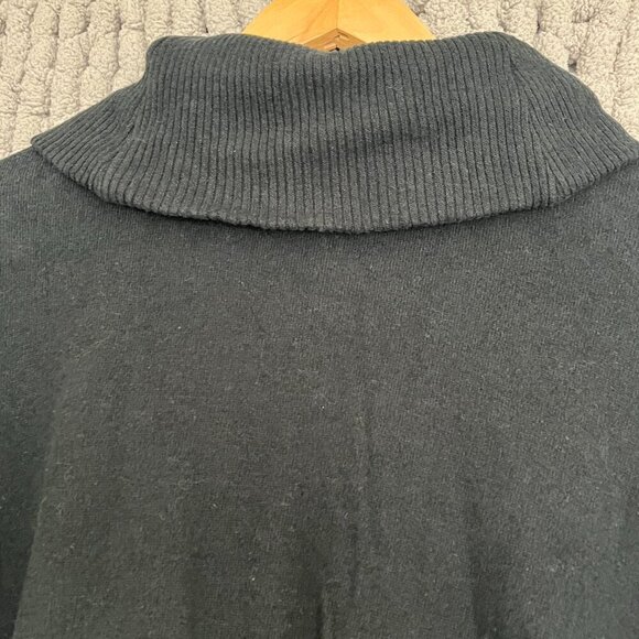 Banana Republic Factory Black Knit Poncho Size XS/S - Picture 7 of 15